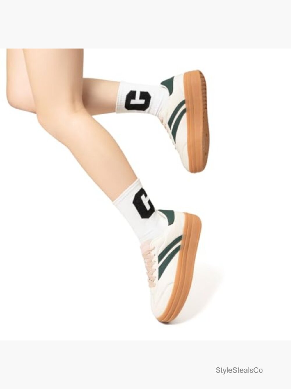 Chunky Platform Sneakers - Casual Lace-Up Walking Shoes Comfortable Low-Top - Picture 6 of 7